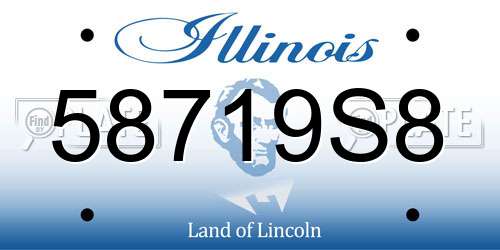 58719S8 Illinois License Plate