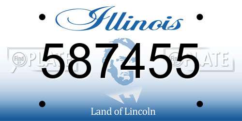 587455 Illinois License Plate