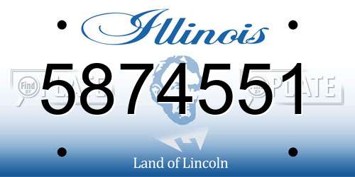 5874551 Illinois License Plate