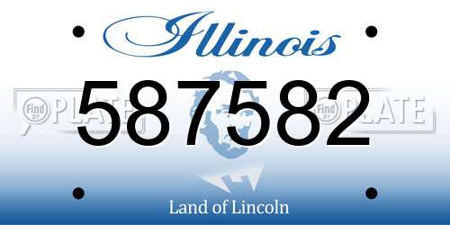 587582 Illinois License Plate