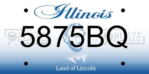 5875BQ Illinois License Plate