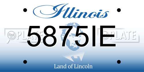 5875IE Illinois License Plate