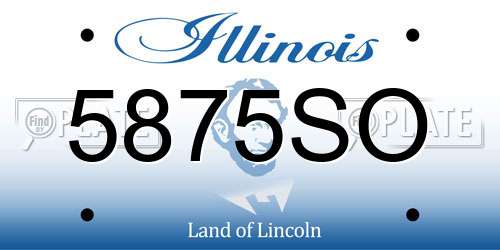 5875SO Illinois License Plate