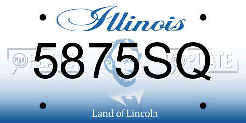 5875SQ Illinois License Plate