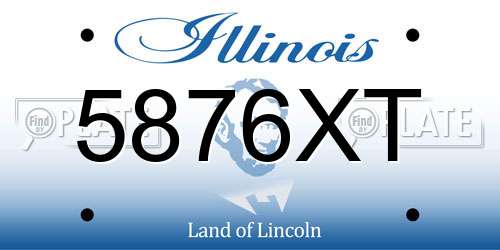 5876XT Illinois License Plate