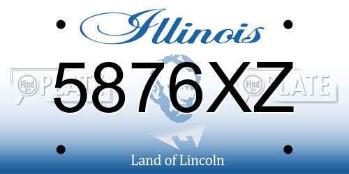 5876XZ Illinois License Plate
