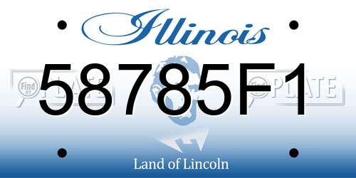 58785F1 Illinois License Plate