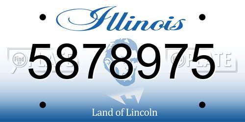 5878975 Illinois License Plate