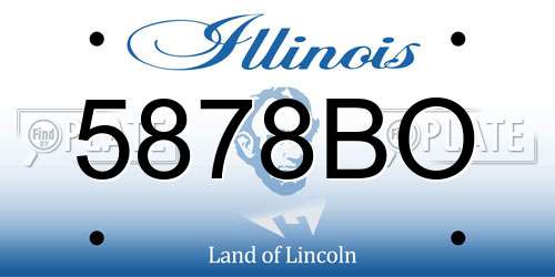5878BO Illinois License Plate