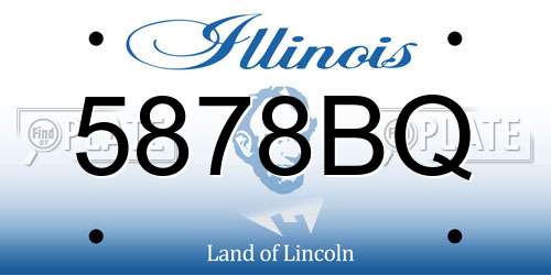 5878BQ Illinois License Plate