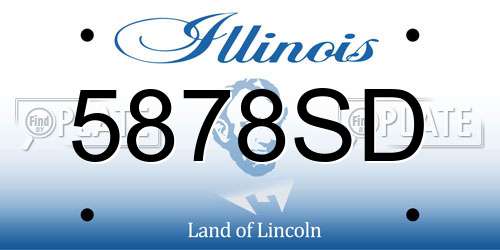 5878SD Illinois License Plate