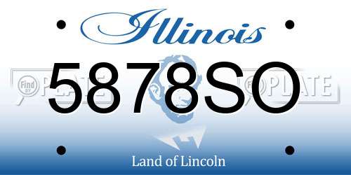 5878SO Illinois License Plate
