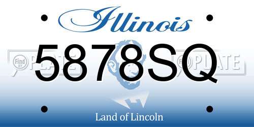 5878SQ Illinois License Plate