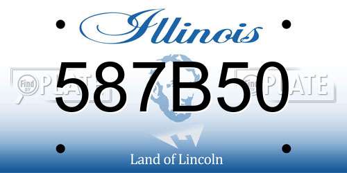 587B50 Illinois License Plate