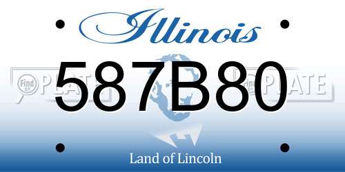 587B80 Illinois License Plate