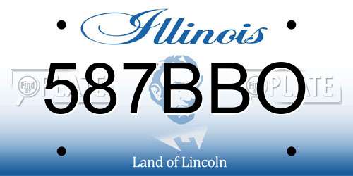587BBO Illinois License Plate