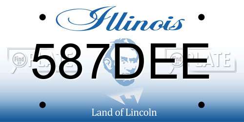 587DEE Illinois License Plate