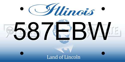 587EBW Illinois License Plate
