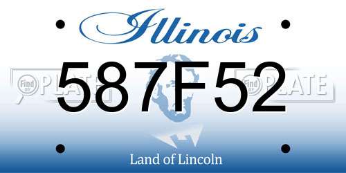 587F52 Illinois License Plate