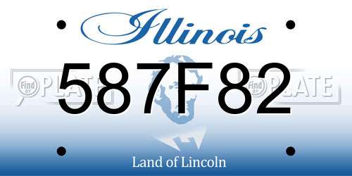587F82 Illinois License Plate
