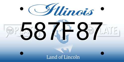 587F87 Illinois License Plate