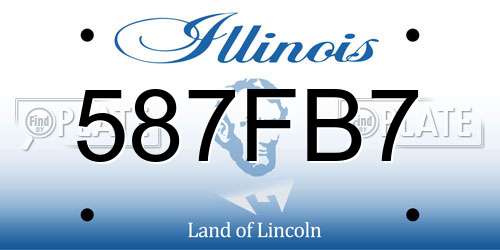 587FB7 Illinois License Plate