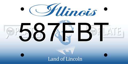 587FBT Illinois License Plate