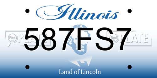587FS7 Illinois License Plate