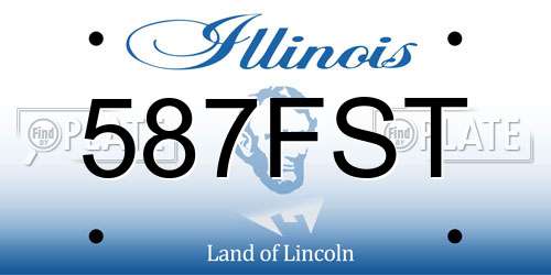587FST Illinois License Plate