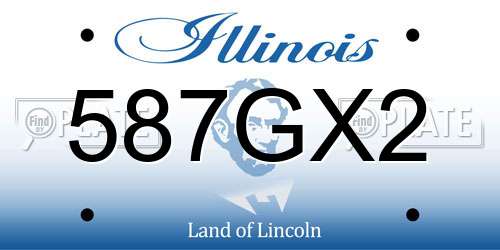 587GX2 Illinois License Plate