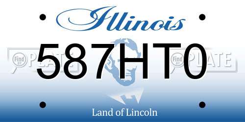 587HT0 Illinois License Plate