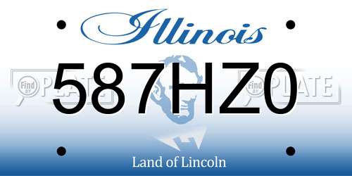 587HZ0 Illinois License Plate