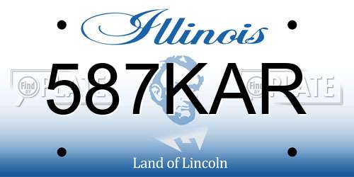 587KAR Illinois License Plate