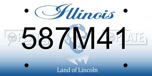 587M41 Illinois License Plate