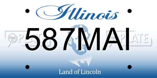 587MAI Illinois License Plate