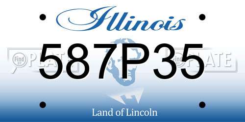 587P35 Illinois License Plate