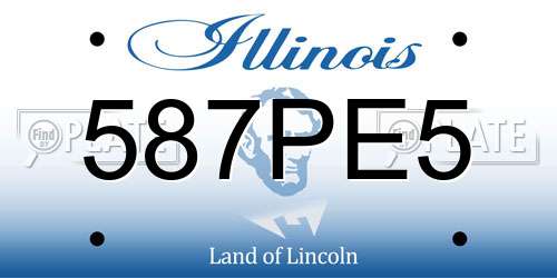 587PE5 Illinois License Plate