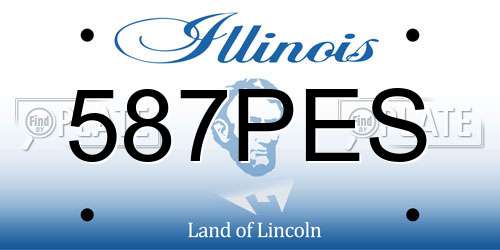 587PES Illinois License Plate