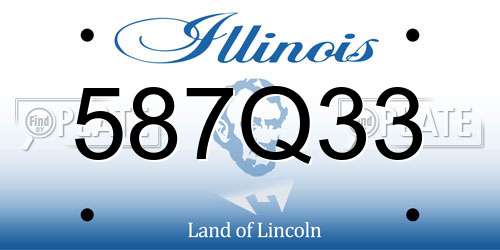 587Q33 Illinois License Plate