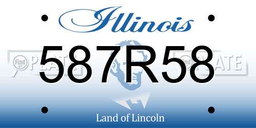 587R58 Illinois License Plate
