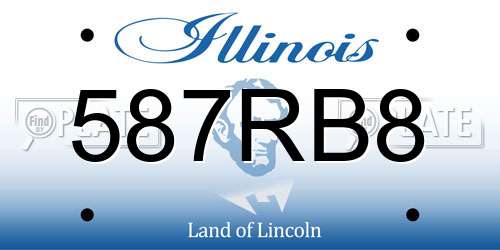 587RB8 Illinois License Plate