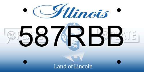 587RBB Illinois License Plate