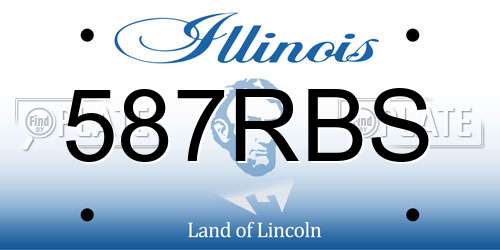 587RBS Illinois License Plate
