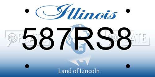 587RS8 Illinois License Plate
