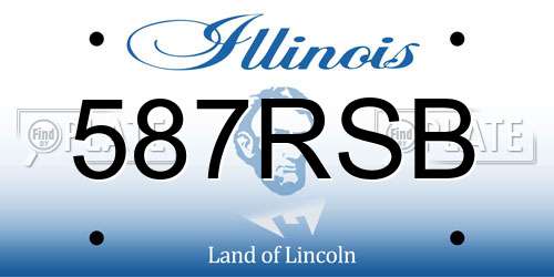 587RSB Illinois License Plate