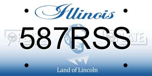 587RSS Illinois License Plate