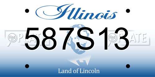 587S13 Illinois License Plate