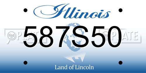 587S50 Illinois License Plate