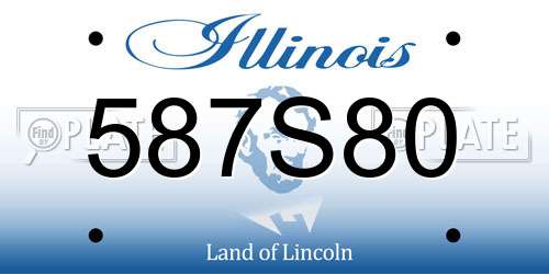 587S80 Illinois License Plate