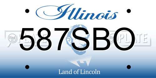 587SBO Illinois License Plate